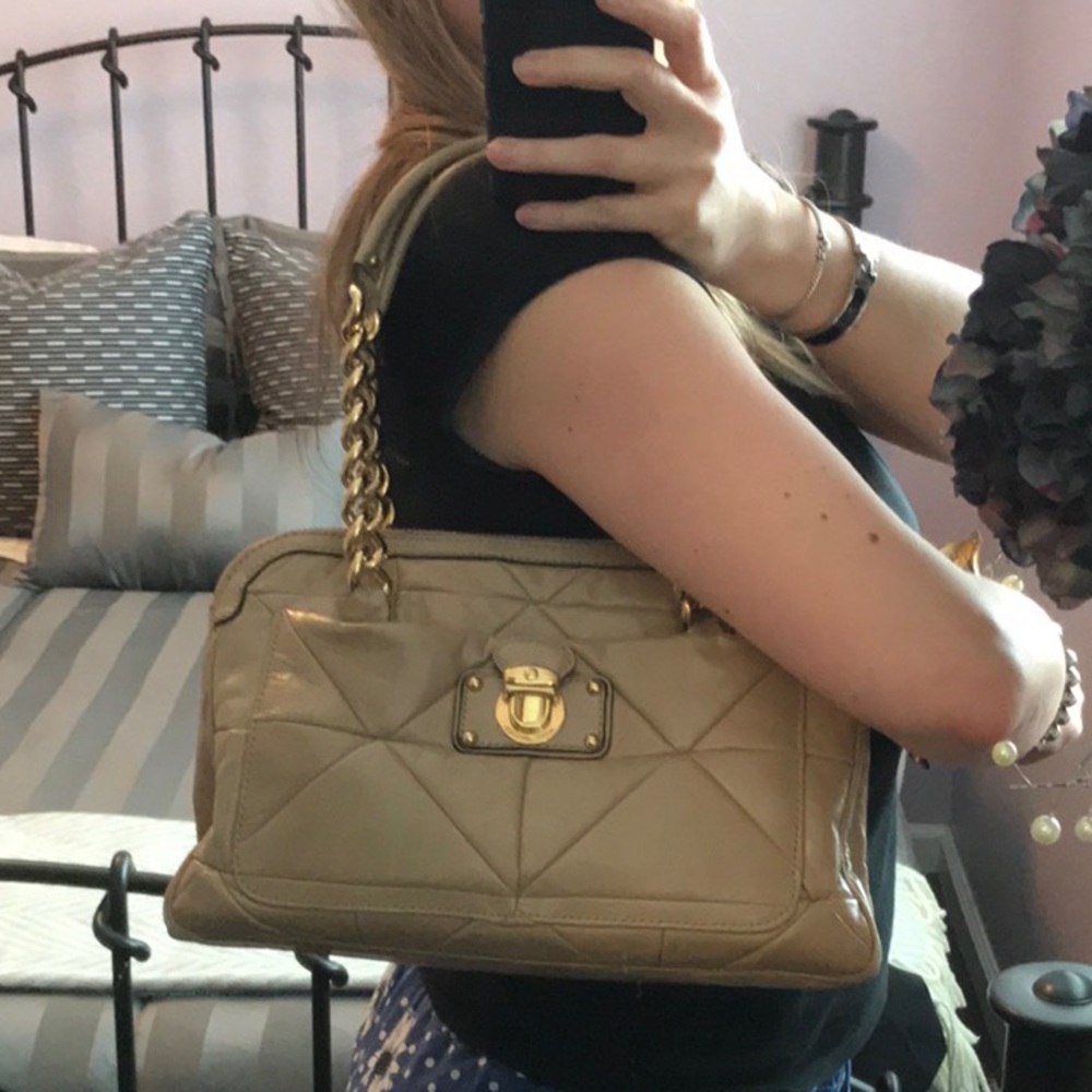 Marc Jacobs Purse Tan Quilted Leather